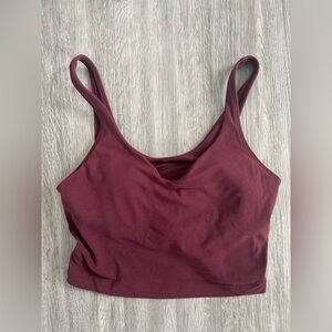 lululemon Align Crop Tank Size 6 in Burgundy